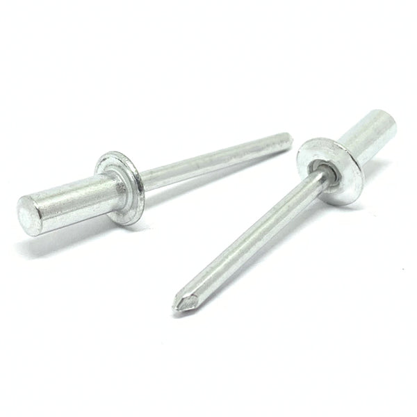 1/8" Dia 3/16" - 1/4" (44) Grip - Closed End Dome Head Blind Rivets Aluminum/Aluminum Mandrel