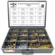 1/4"-28 Fine Grade 8 Hex Cap Screws, Nuts, & Washers - 1149 PCS
