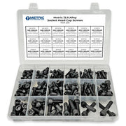 Metric 12.9 Alloy Allen Socket Head Cap Screws Bolts Black Oxide Assortment - 211 PCS