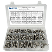 Metric Allen Socket Head Cap Screws Bolts A2-70 Stainless Steel Assortment - 211 PCS