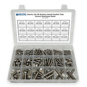 Metric A2-70 Allen Button Head Socket Cap Screws Bolts Stainless Steel Assortment - 211 PCS