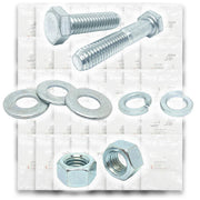 Metric Class 10.9 Hex Cap Screws, Hex Nuts, Flat & Lock Washers Coarse Thread Zinc Clear - 1268 PCS