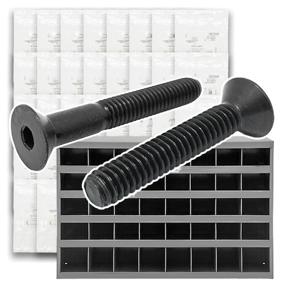 Metric Class 12.9 Flat Socket Head Cap Screws - 1511 PCS