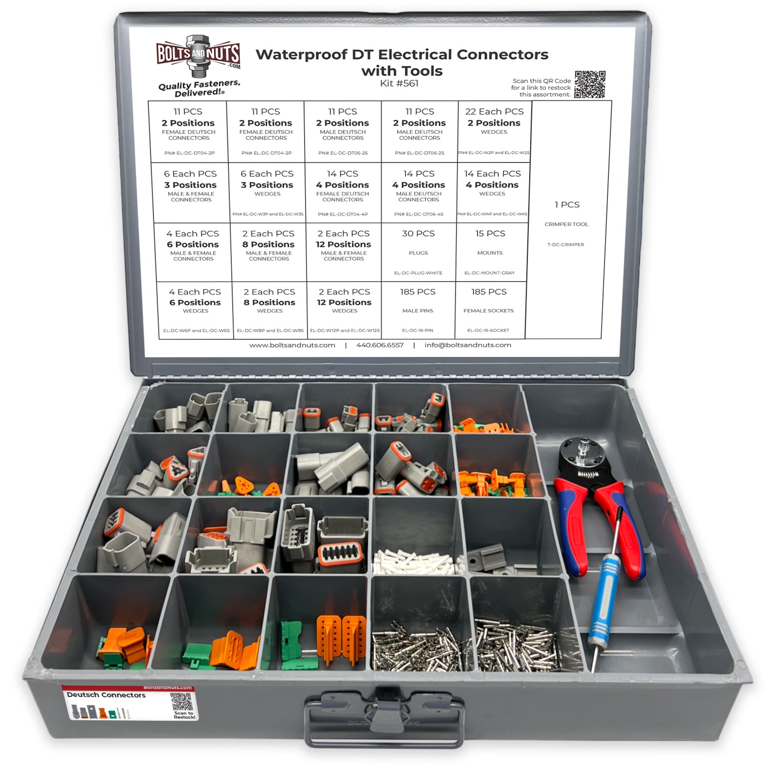 Waterproof DT Pin Electrical Connectors Assortment with Tools - 518 Pi ...