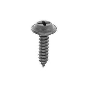 #10x1-1/4" Phillips Flat Top Washer Head Tapping Screw, Type A/AB, Black E-Coat