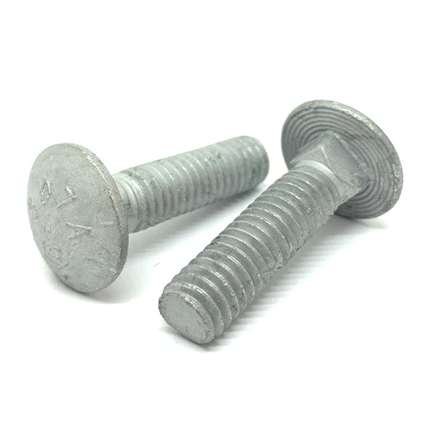 5/16-18x2-1/2" A307 Grade A Carriage Bolts Galvanized