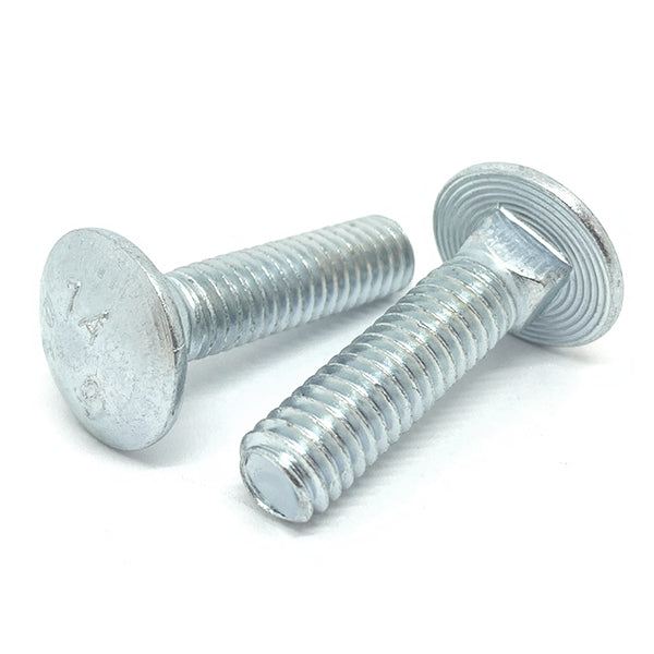 3/8-16x1-1/4" A307 Grade A Carriage Bolts Zinc