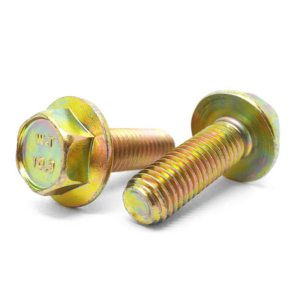 M14-2.0x40 Class 10.9 Hex Flange Bolts Zinc Yellow