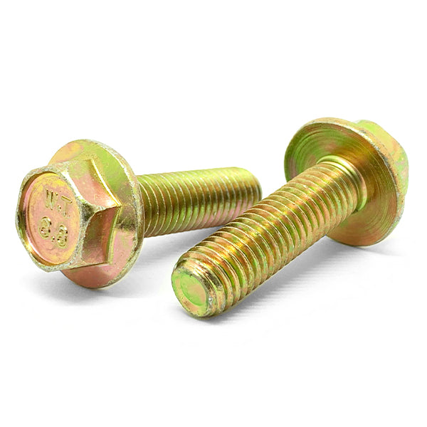 M10-1.5x20 Class 8.8 Hex Flange Bolts Zinc Yellow