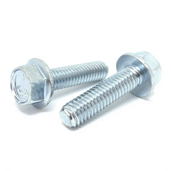 3/8-16x3/4" Grade 5 Hex Flange Bolts Zinc Clear