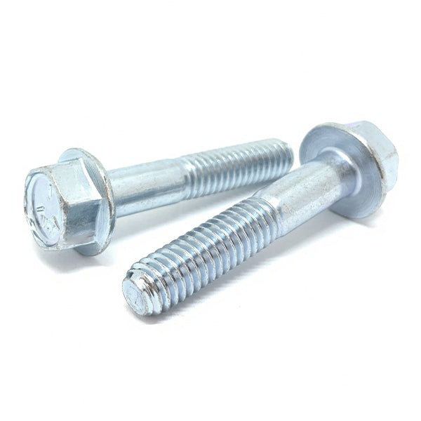 1/2-13x2" Grade 5 Hex Flange Bolts Zinc Clear