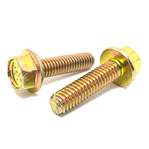 1/4-20x1/2" Grade 8 Hex Flange Frame Bolts Zinc Yellow
