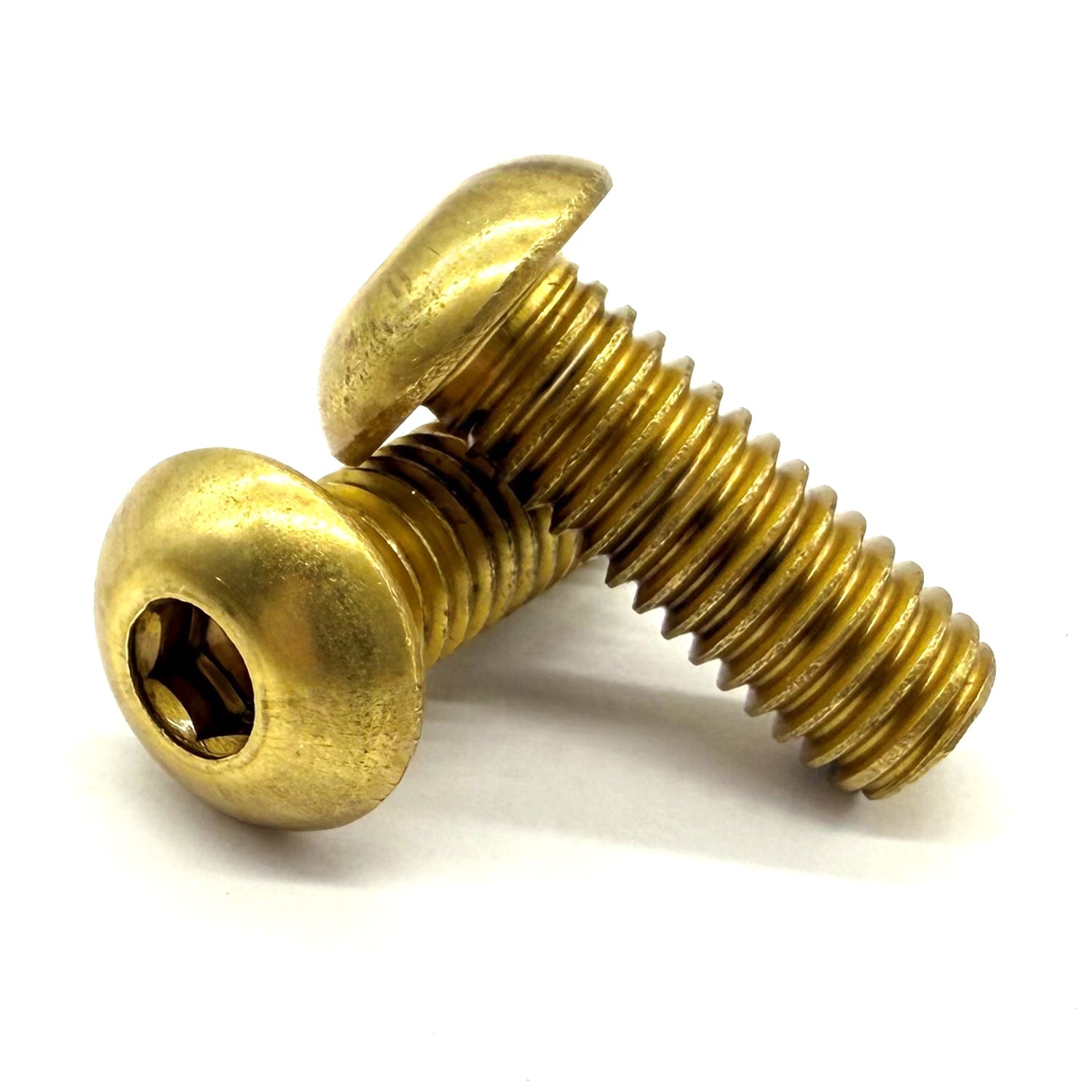 #8-32x1/2" Brass Button Head Socket Cap Screw