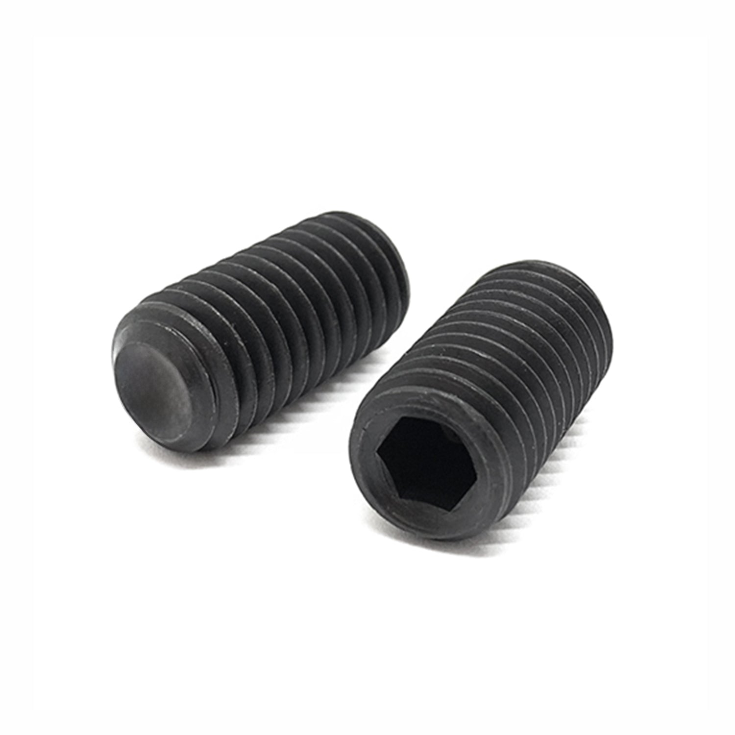 M8-1.25x80 Class 45H Flat Point Allen Socket Set Screws Black Oxide