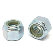 M8-1.0 Class 10 Nylon Insert Hex Nuts Fine Thread Zinc