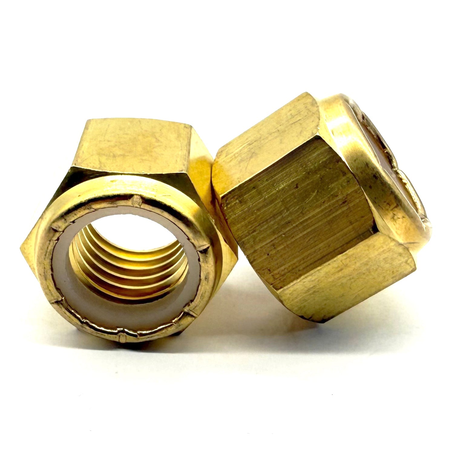 1"-8 Brass Nylon Insert Locknut