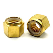 3/8"-24 Brass Nylon Insert Locknut