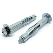 1/4" XL x3" Hollow Wall Drywall Anchor Standard Point Steel Zinc Clear