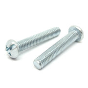 #8-32x2" Combo Round Head Machine Screws Steel Zinc