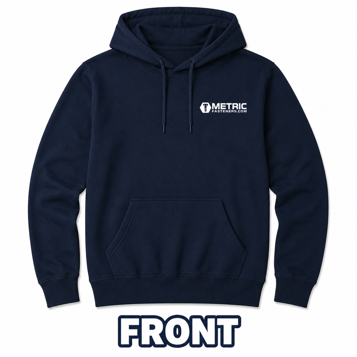 Navy Blue MetricFasteners.com Logo Hoodie