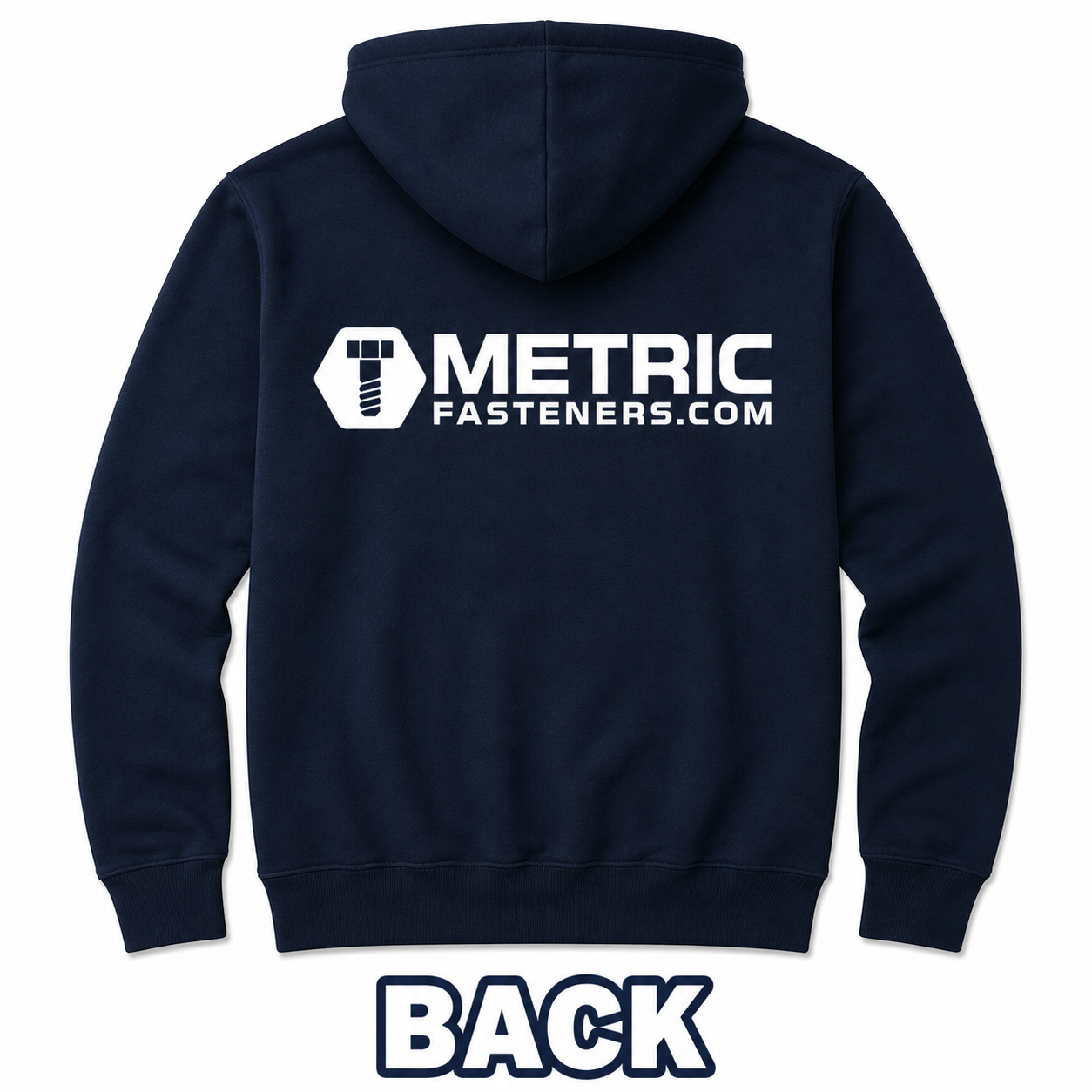 Navy Blue MetricFasteners.com Logo Hoodie