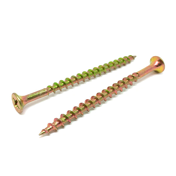 #8-8x2-1/2" Steel Bugle Head Drywall Screws Piercing Point Zinc Yellow