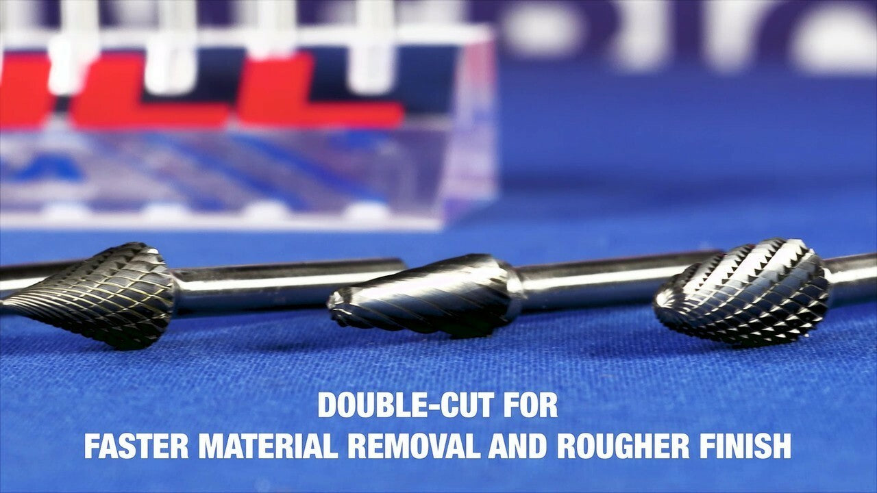 SF-5 1/2" X 1" Tree Radius End Carbide Bur 1/4" Shank