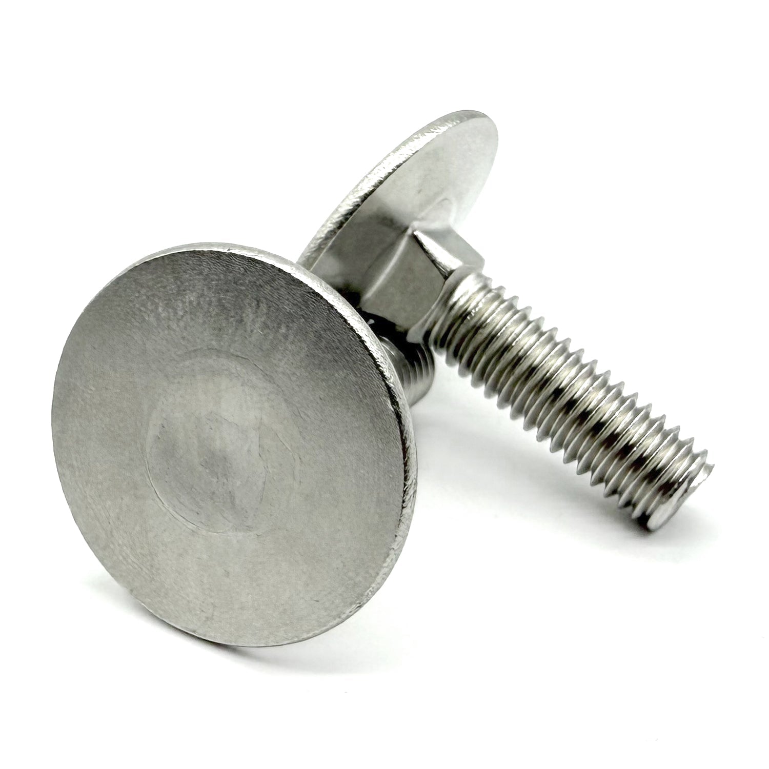 3/8"-16x1-3/4" Stainless Steel Round Head Square Neck Elevator Bolt