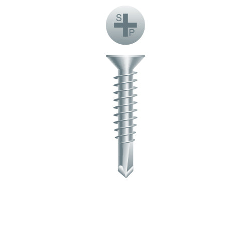 #10 Strong-Point Flat Head 10-16 x 2, PH, Zinc