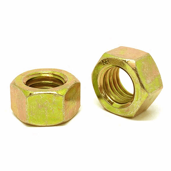 1"-14 Grade L-9 Finished Hex Nuts USA Zinc Yellow
