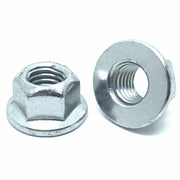 M8-1.25 Class 10 Hex Flange Prevailing Torque Top Lock Nuts Zinc Clear
