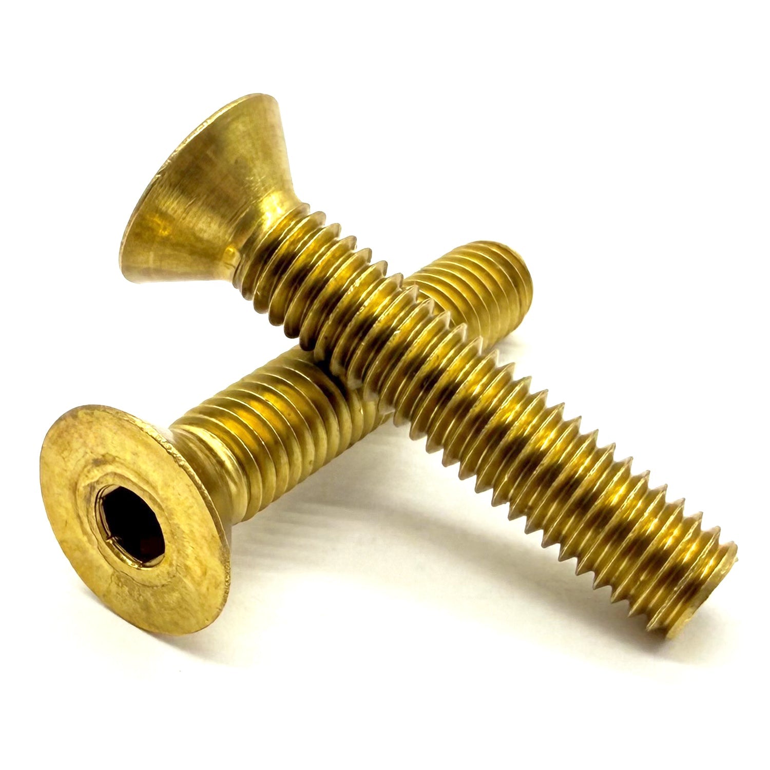 1/2"-13x2-1/2" Brass Flat Head Socket Cap Screw