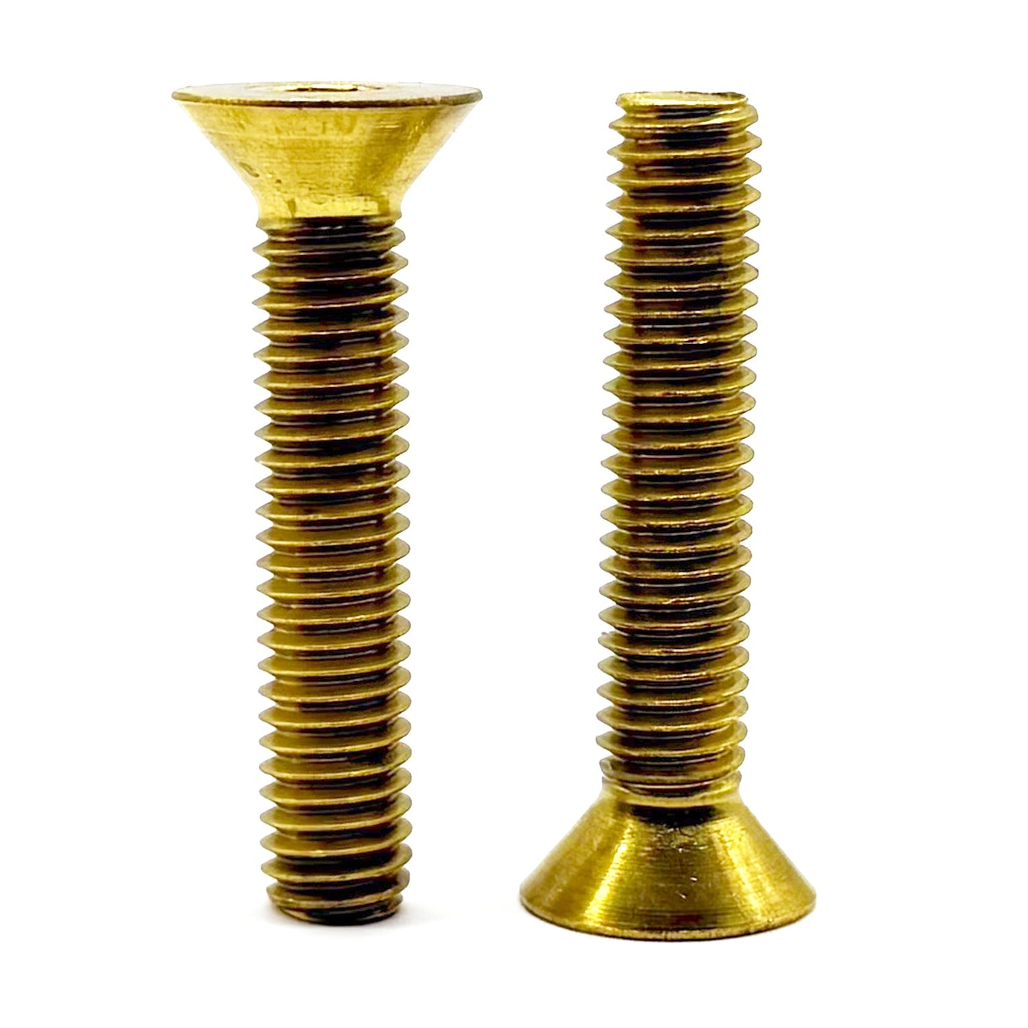 1/2"-13x1-1/4" Brass Flat Head Socket Cap Screw