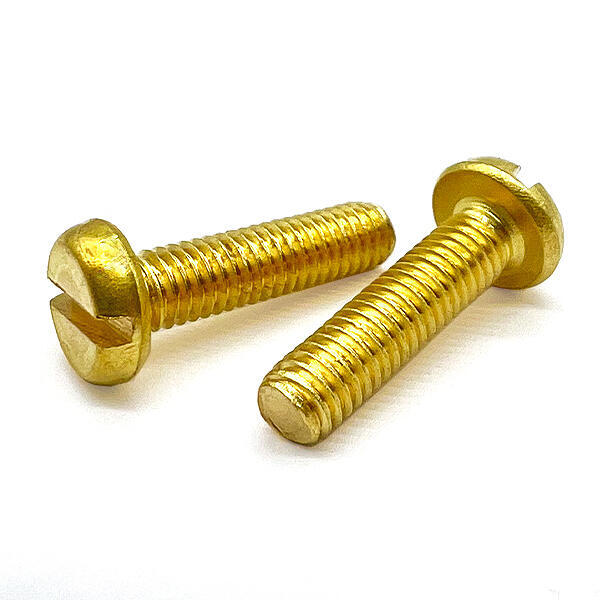 #8-32x3/8" Brass Slotted Fillister Machine Screws