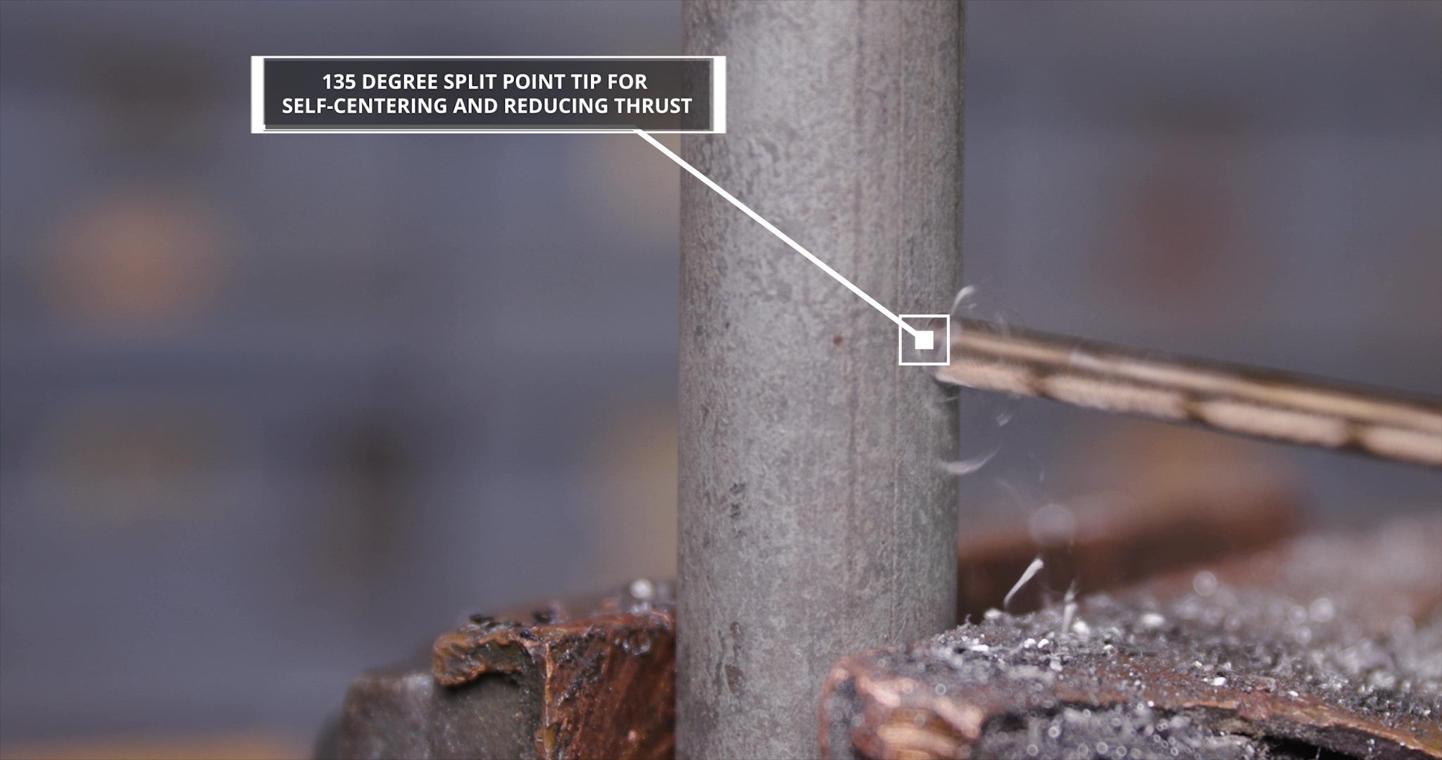 7/16" Stepped Point Cobalt Drill Bit with 3-Flat Shank