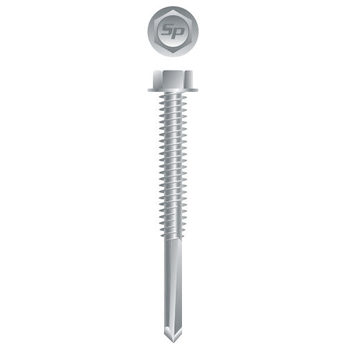 #1/4 Strong-Point Hex Washer Head 1/4-20 x 8, Strong-Shield