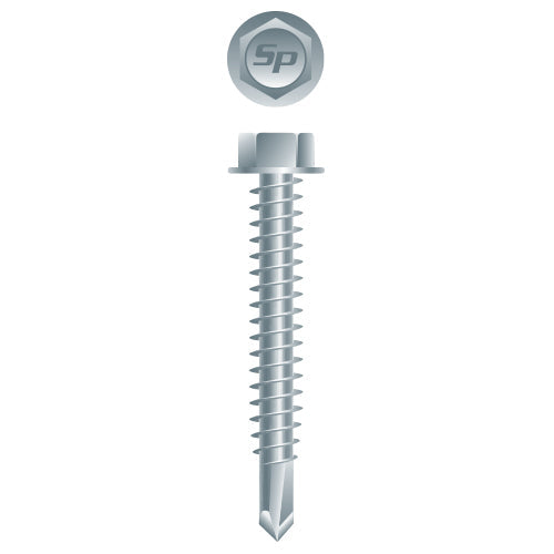 #10 Strong-Point Hex Washer Head 10-16 x 1-1/2, Zinc