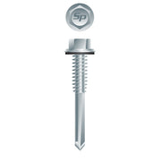 #12 Strong-Point Hex Washer Head w/Washer 12-24 x 1-1/4, Zinc