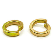 3/8" Grade 8 High Collar Split Lock Washers Zinc Yellow