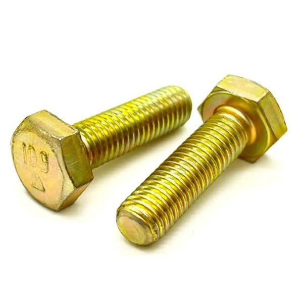 M6-1.00x16 Class 10.9 Hex Cap Screws Zinc Yellow