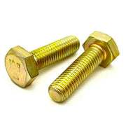M8-1.25x16 Class 10.9 Hex Cap Screws Zinc Yellow