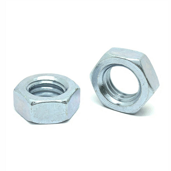 9/16"-12 Grade A Hex Jam Nuts Zinc