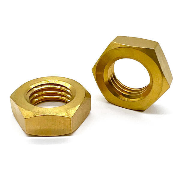 7/16"-20 Brass Hex Jam Nut