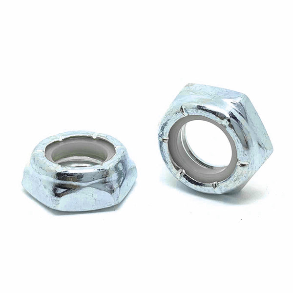1"-14 Grade A Nylon Insert Hex Jam Nuts Zinc