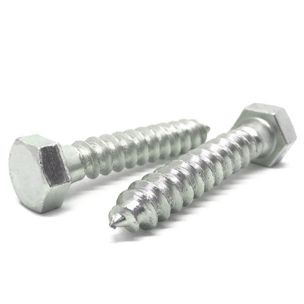 3/8-7x1-3/4" Hex Lag Screws A307 Grade A Zinc