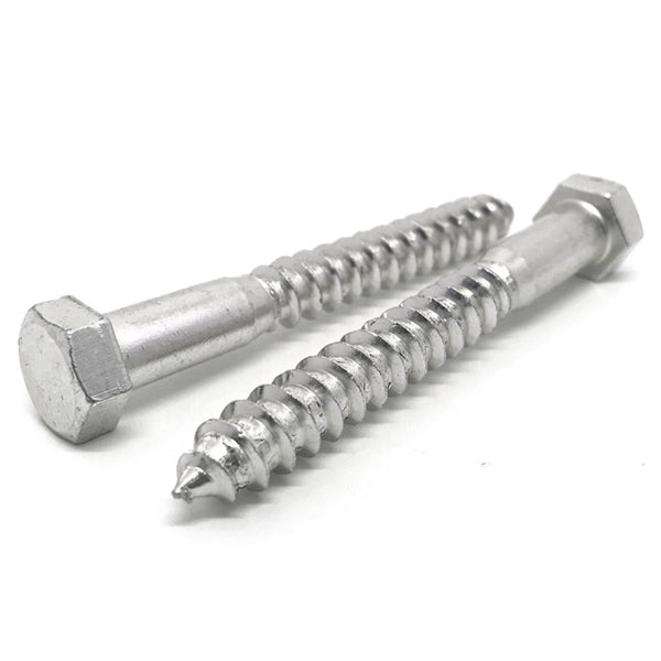 3/8-7x2-1/2" 316 Stainless Steel Hex Lag Screws