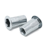 #8-32 UNC (.020-.080) Aluminum Hex Rivet Nut