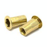 M10-1.5 ISO (0.70-3.80) Steel Hex Rivet Nut Zinc Yellow