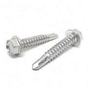 #6x3/4" Stainless Steel Unslotted Hex Washer Head #2 Point Self Drilling Screws