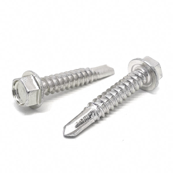 #6x3/4" Stainless Steel Unslotted Hex Washer Head #2 Point Self Drilling Screws